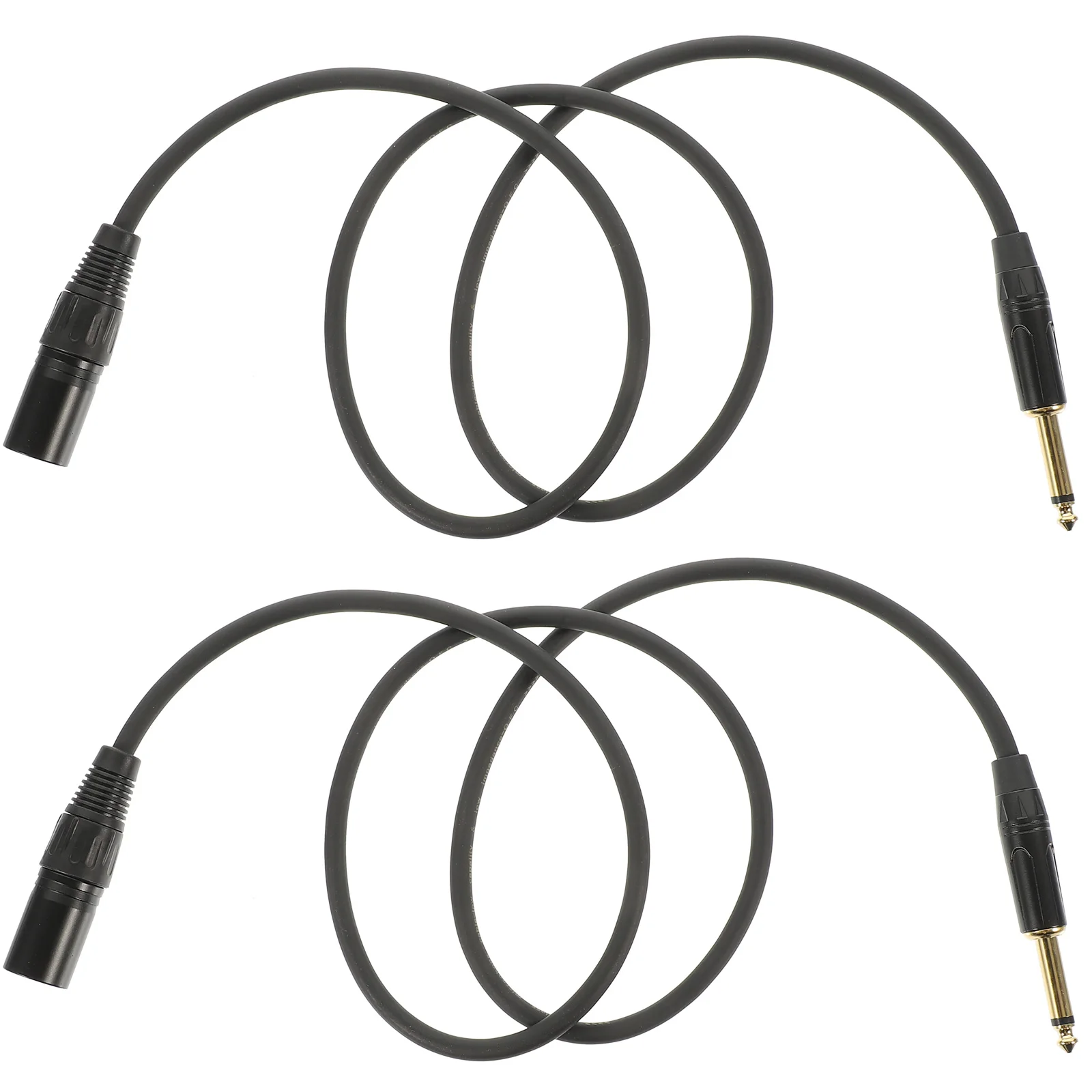 

2 Pcs Audio Line Patch Wired Cable Microphone Adapter Xlr Male to Female Converter