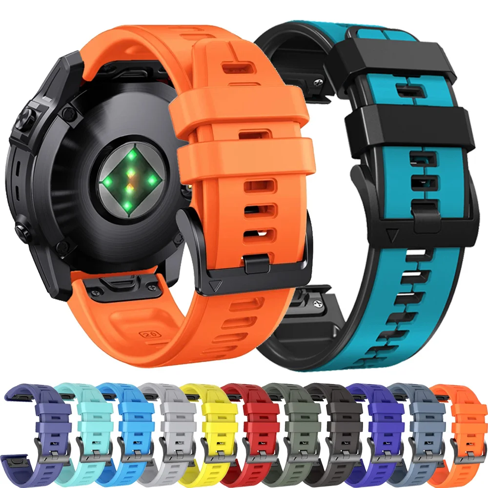 Voor Garmin Fenix 8 47mm 51mm Sport Originele Siliconen Polsband Epix/Quatix7/Fenix 7X 6X 5X Plus Pro/Descent Mk3 Easy Fit band