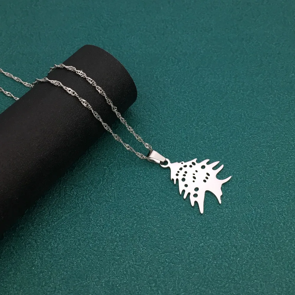 Stainless Steel Cedar Tree Pendant Green Enamel Patriotic Symbol Tree Pendant Pendant Design Enamel Tree Pendant
