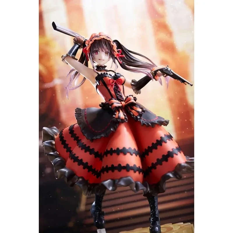 Original Genuine TAITO DATE A LIVE 21cm Tokisaki Kurumi PVC Action Figure Collection Model Toys Children's Ornament Doll