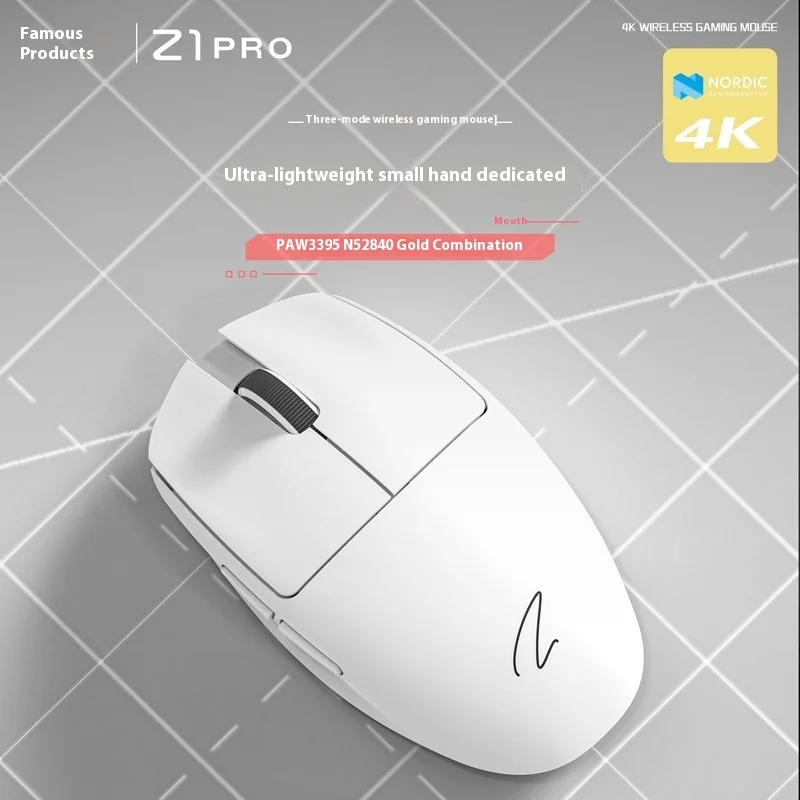 Imagem -04 - Pro Mouse sem Fio para Jogos Sensor Nórdico Chip 52840 Fps Modo 500mah Acessórios Personalizados Zopin-z1