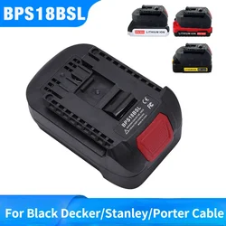 BPS18BSL Converter Adapter for Black Decker for Stanley for Porter Cable 18V Li-ion Battery Used to for Bosch 18V Tool Battery