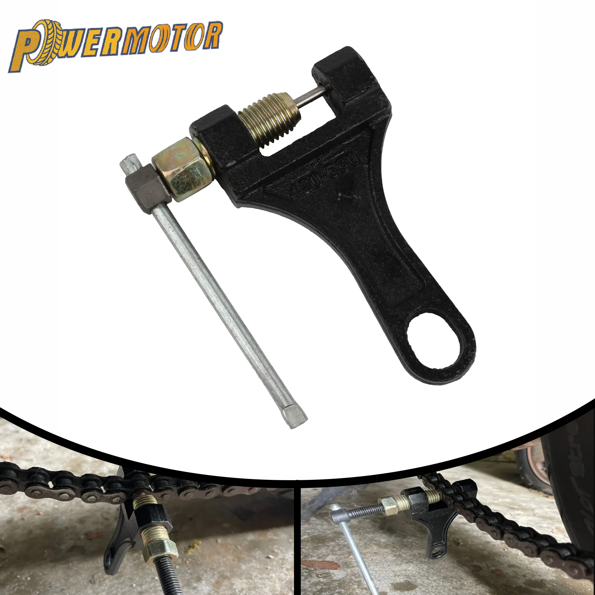 

420 428 520 530 Universal Motorcycle Chain Breaker Link Removal Splitter Motorbike Chain Cutter Riveting Tool 420-530