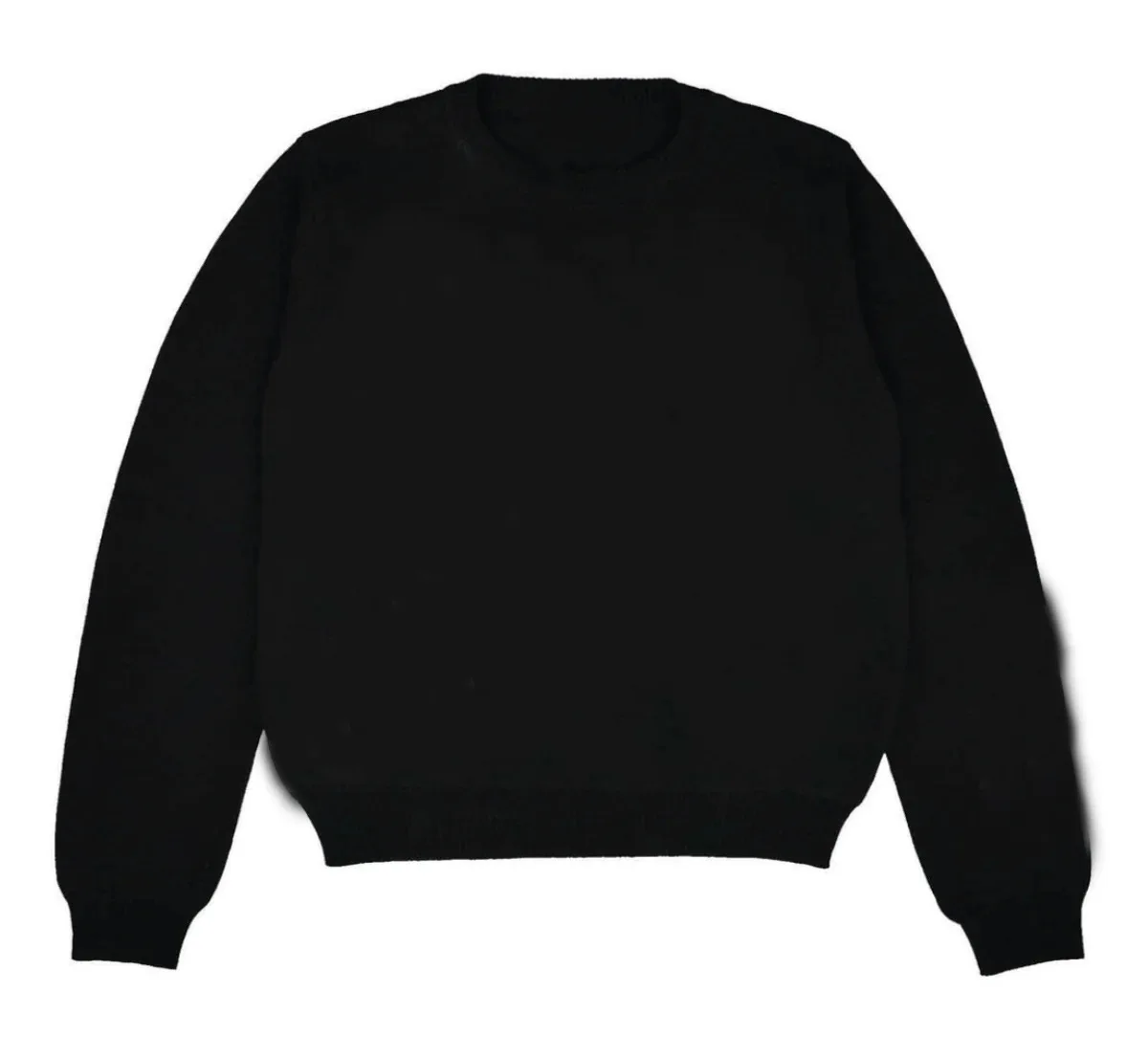 Solid color fleece sweater with round neck pullover for men and women, European style hip-hop loose knit sweater