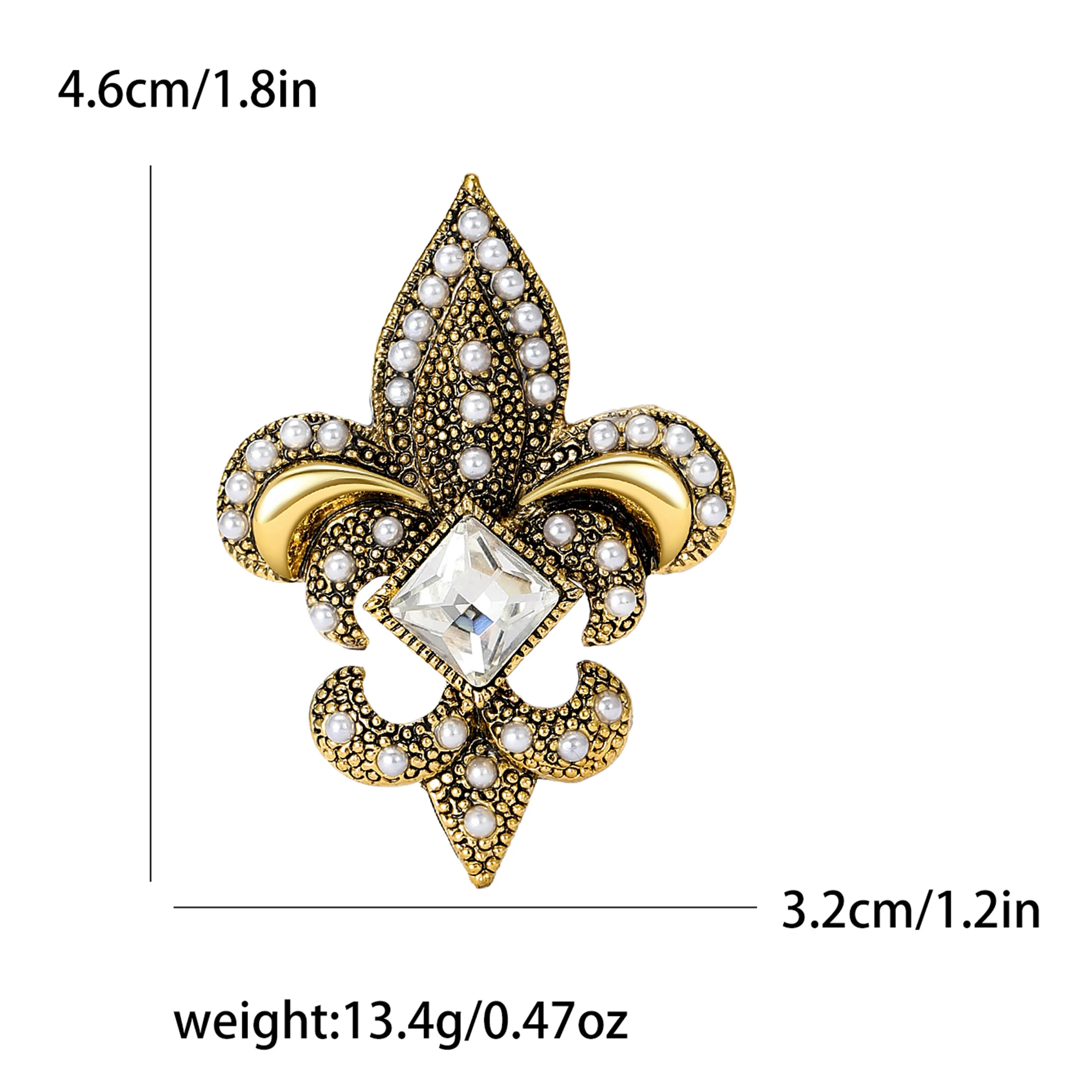 Trendy Rhinestone Anchor Brooches for Women Unisex Pearl Pins 2-color Available Casual Party Accessories Gifts