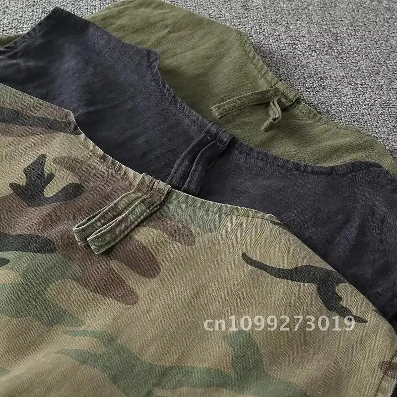 

Multi Pocket Retro Tank Vest Men's Outdoor Hiking Camping Top Cargo Breathable Climbing Fishing Mens Tactical Camouflage Vests