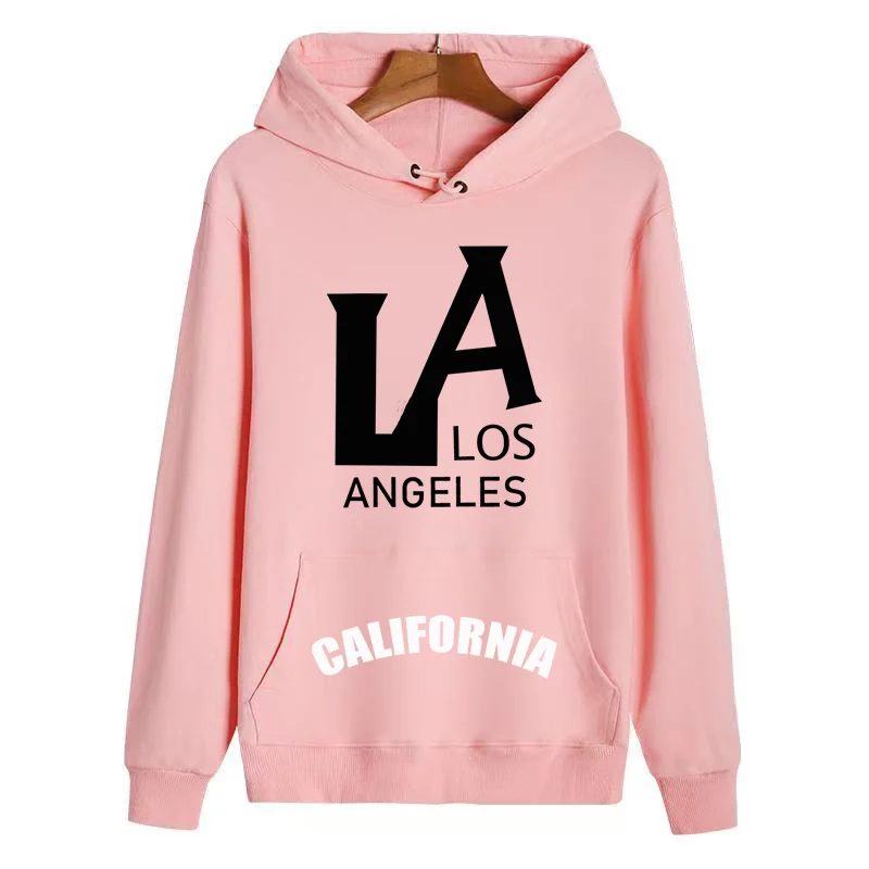 

The LA creative letter pattern stylish long-sleeved pullover is suitable for daily casual wear and sporty styling.