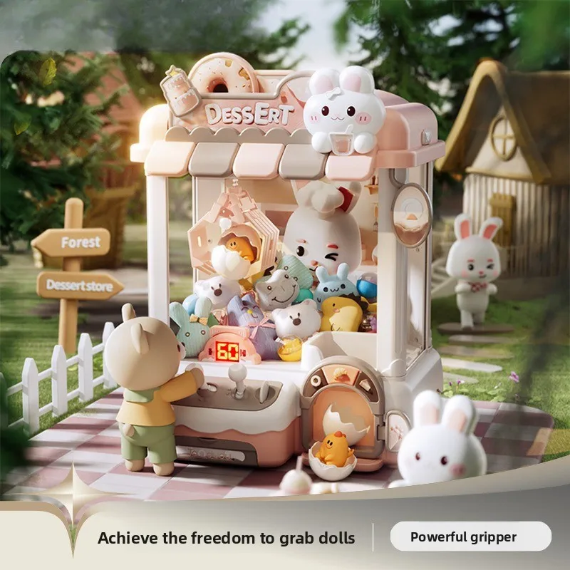 

Large size DIY doll machine coin operated game mini claw toy clip doll game crane large coin operated egg twisting machine