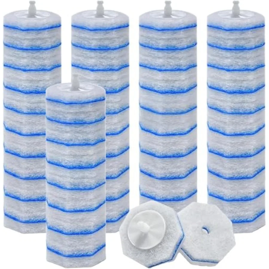 

50-Pack Toilet Brush Refill Pads Compatible with Clorox Toilet Brush Handles - Disposable Toilet Cleaning Pads - Deep Cleaning