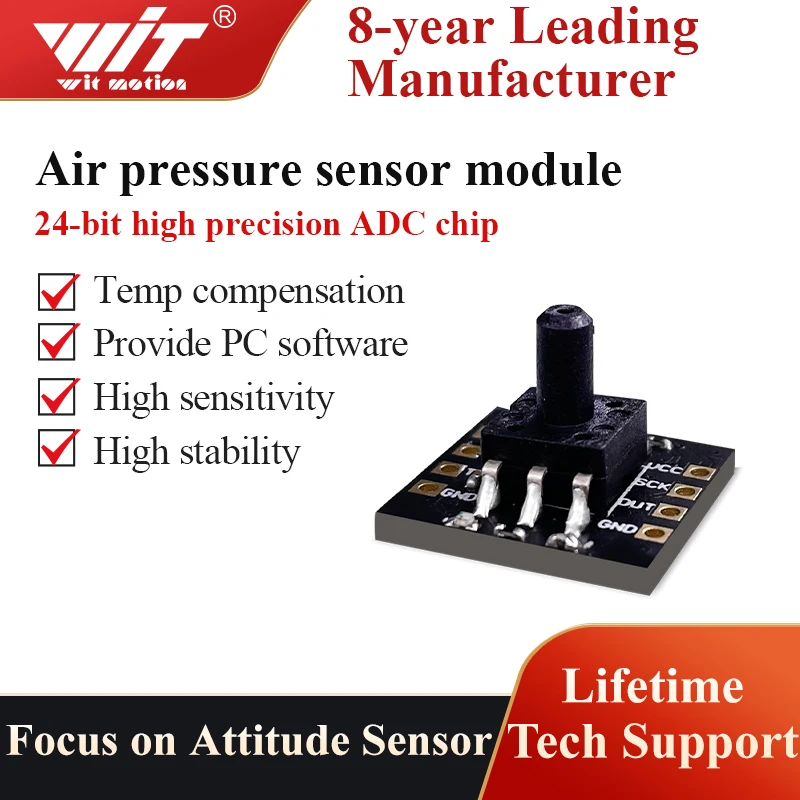 WITMOTION WTPS040 sphygmomanometer air pressure water pressure tire pressure sensor module with temperature compensatio