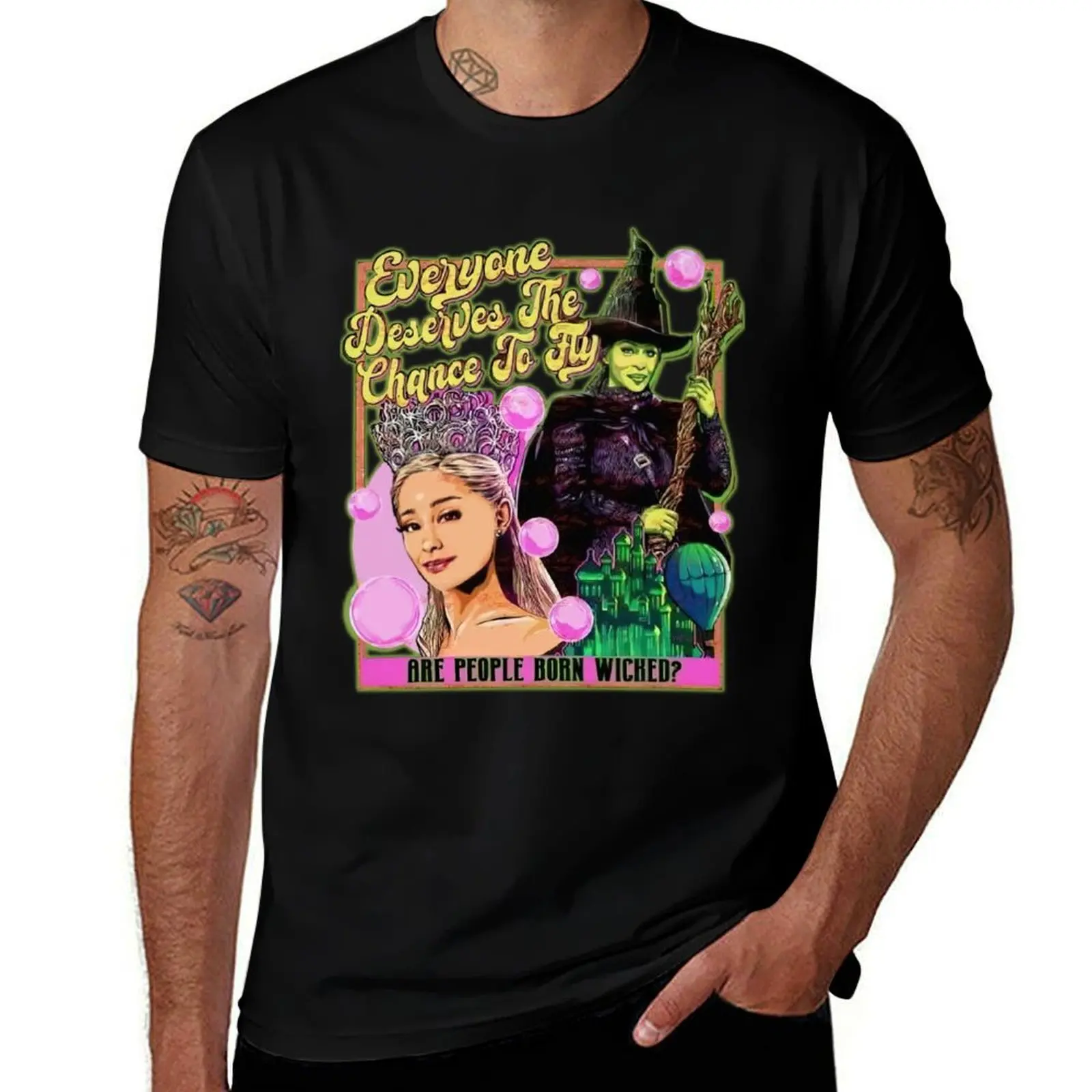 Everyone Deserves the chance to Fly Horror Wicked T-Shirt Casual Street Style Short Sleeve Tee T-Shirt