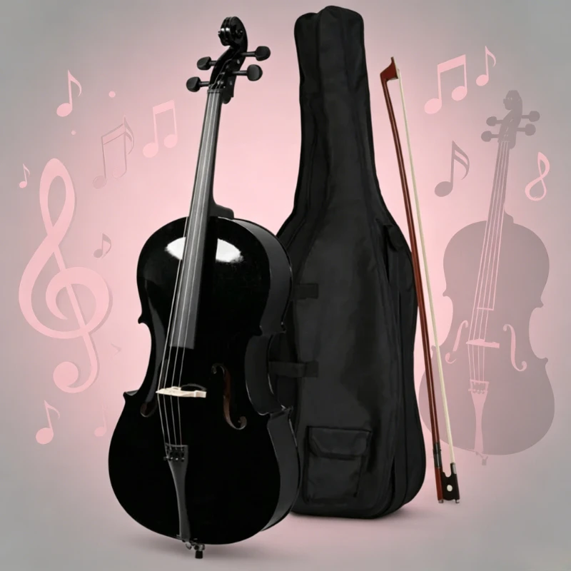 Fashion New Black Style 4-string Cello Handmade Suitable 4/4 for Adults and Professional Performance Cello Musical Instrument