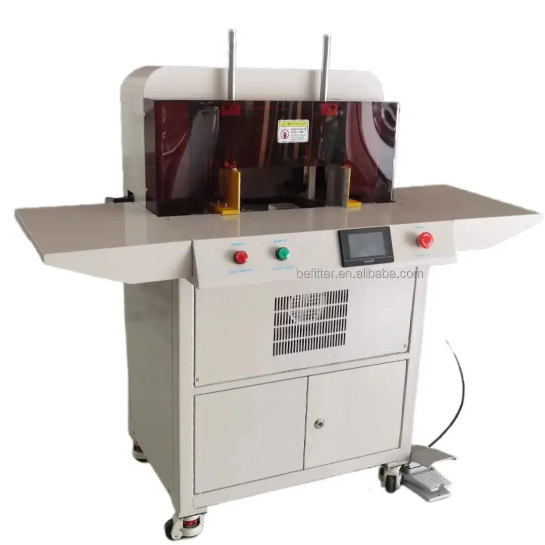 Automatic Heavy Duty New Design 2 Head Thick Paper Book Pvc Cutter Round Corner Cutting Machine with Touch Screen