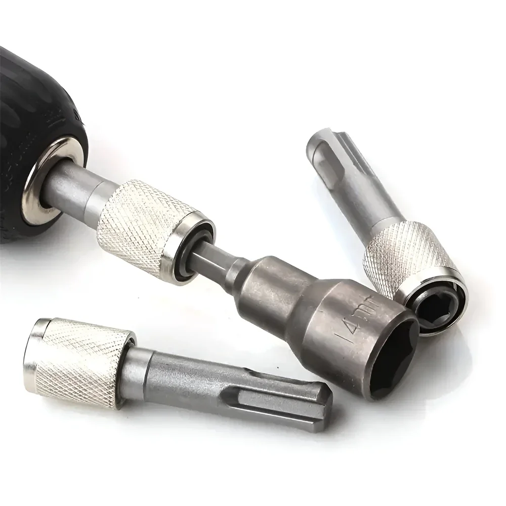 SDS Plus Convert To 1/4 Hex Shank Adapter Hexagonal Converter Electric Hammer Power Screwdriver Bit Holder Socket Impact Driver