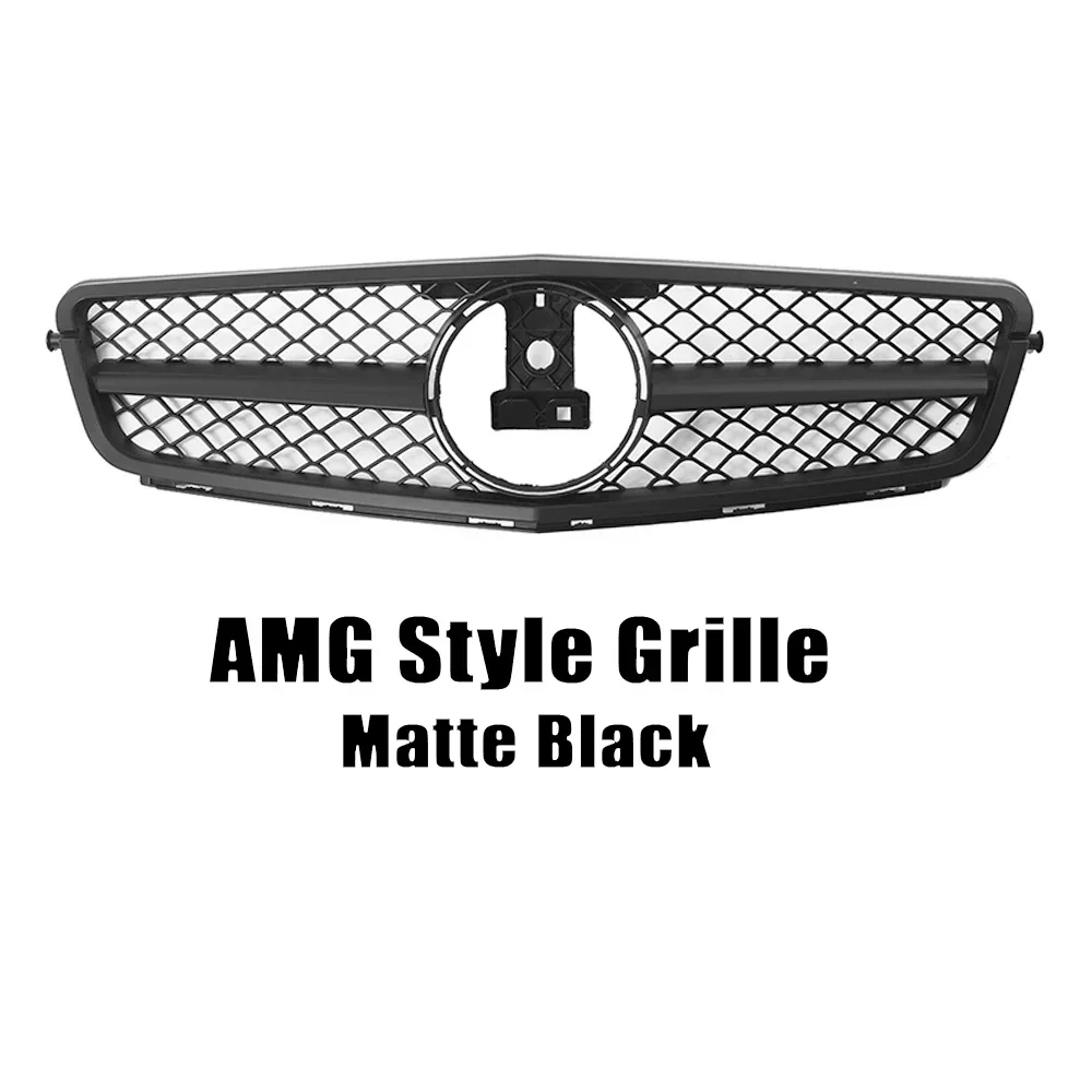 XVIP AMG Stijl Voorbumper Grille Voor Mercedes Benz C-Klasse W204 2008-2014 C180 C200 C350 S204 Glanzend Zwart GTR Stijl Grille