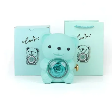 Bestselling 🔥 Crazy deals！1 Set Bear Rotating Flower Gift Boxes  Just for You