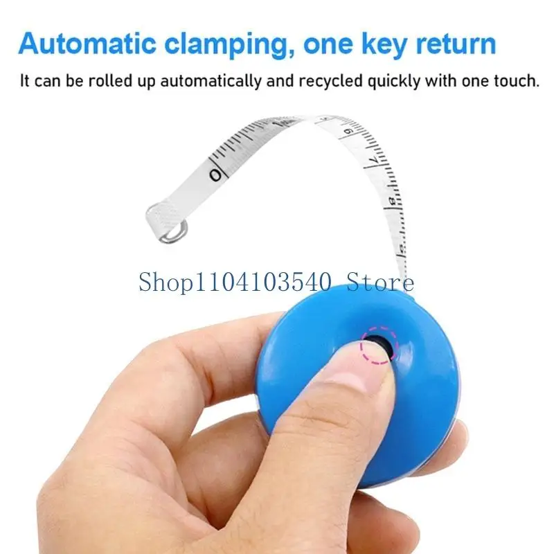 02DC 60-Inch Metric Inch Retractable Measuring Tape Soft Double Side Candy for Body Cloth Measuring Sewing 1.5 meter