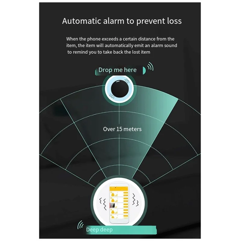 M16K-2 Pack Mini GPS Tracker Bluetooth 5.0 Anti-Lost Device Mobile Bluetooth Wireless Smart Locator Pet Key Wallet Tracker