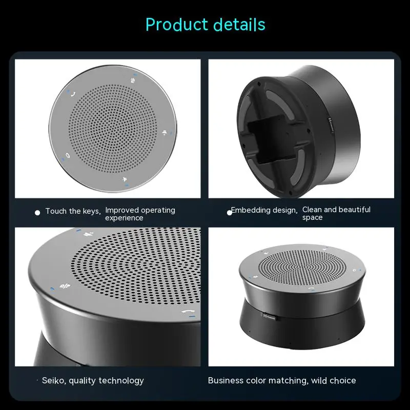 Nearity Wholesale 360 degree Education & business meeting church Portable Wired SpeakerMic For Meeting 10M radius