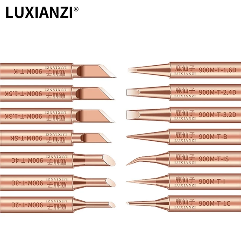 LUXIANZI 1pc Tin Soldering Iron Tip Copper 900M-T Welding Accessorie Head BGA Soldering Tools Branding Iron Lead Free Solde Tip