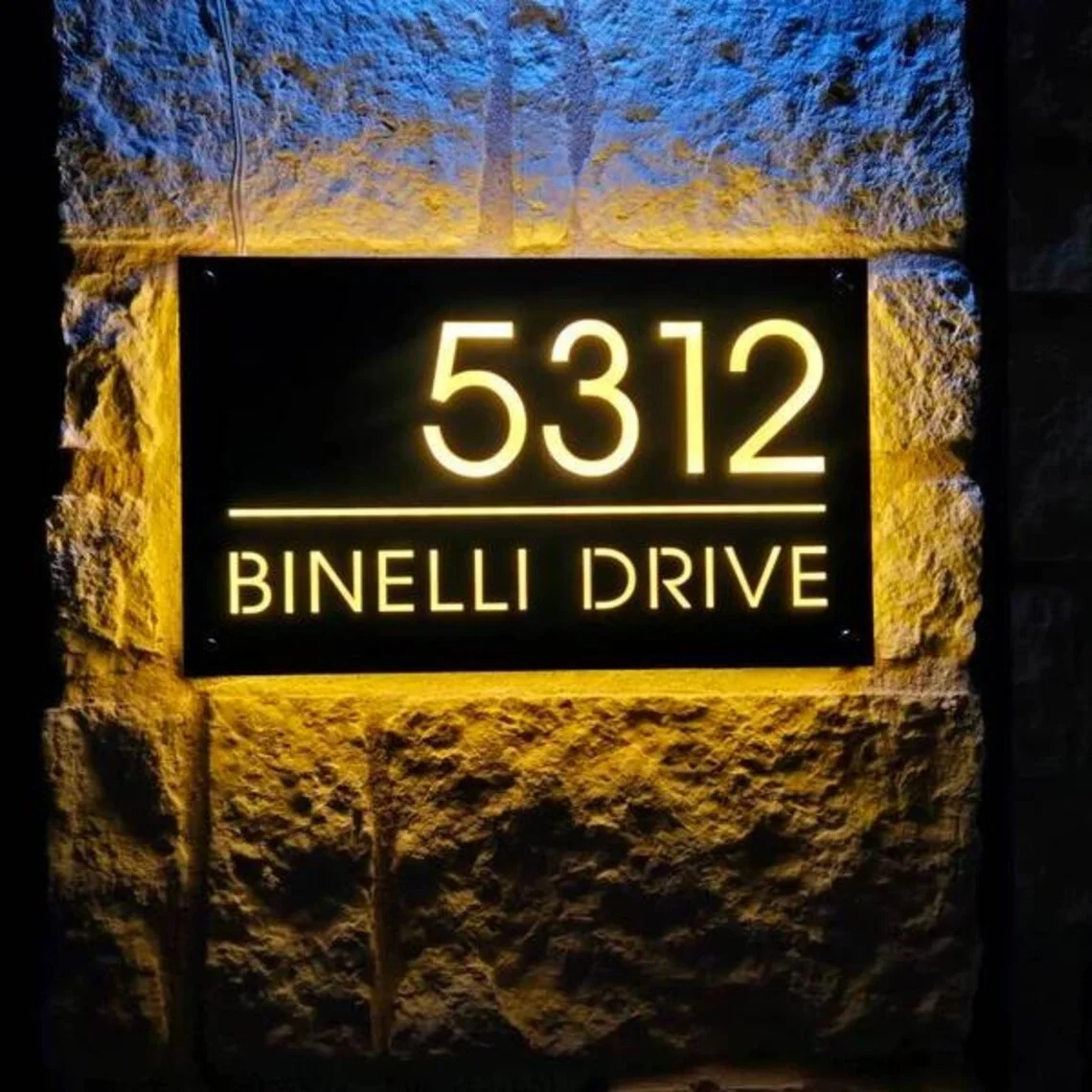 

Custom Backlit House Number Address Sign for Home, Modern Illuminated House Sign,Metal Address Plaque for Decor