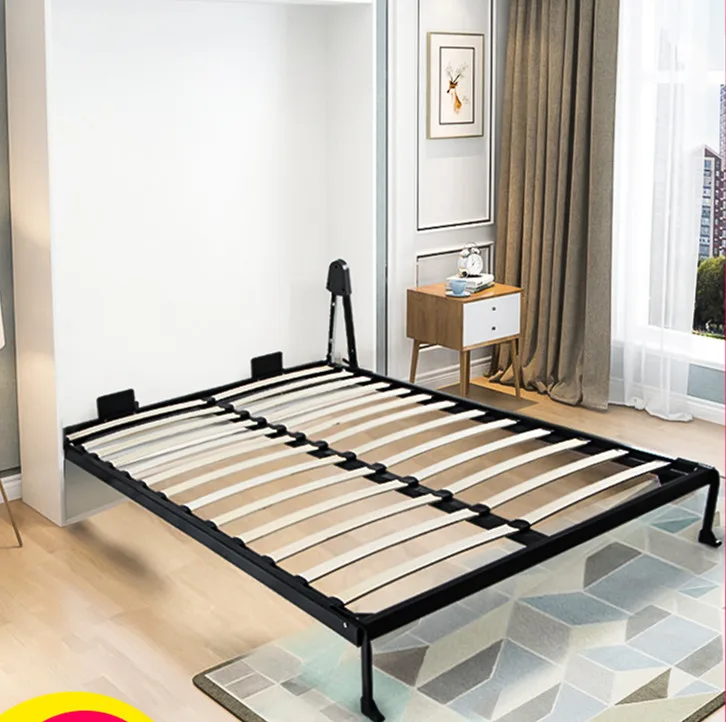 إطار سرير قيلولة حديدي قابل للطي سهل التحكم مع آلية طاولة حائط غير مرئية