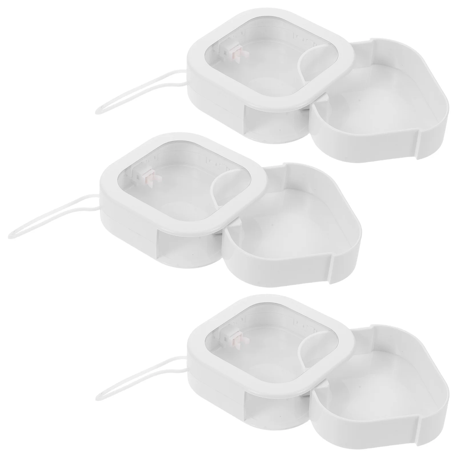 3Pcs Portable Organizer: Multi-Function Make Up Box - Stackable Clear Container - Travel Jewelry Storage Case - Press