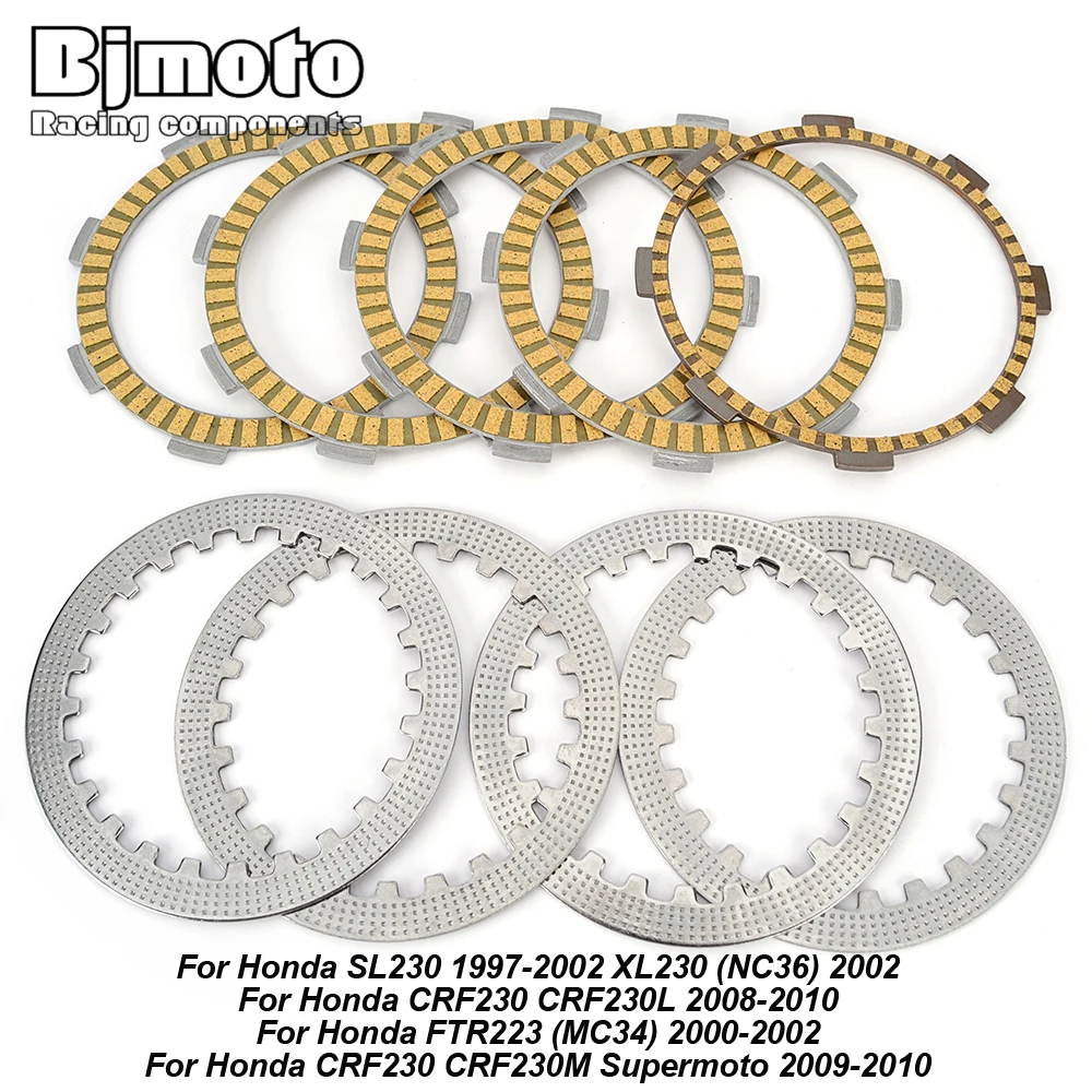 

Motorcycle Clutch Friction Plates For Honda CRF230 CRF230L 2008-2010 FTR223 (MC34) 2000-2002 SL230 1997-2002