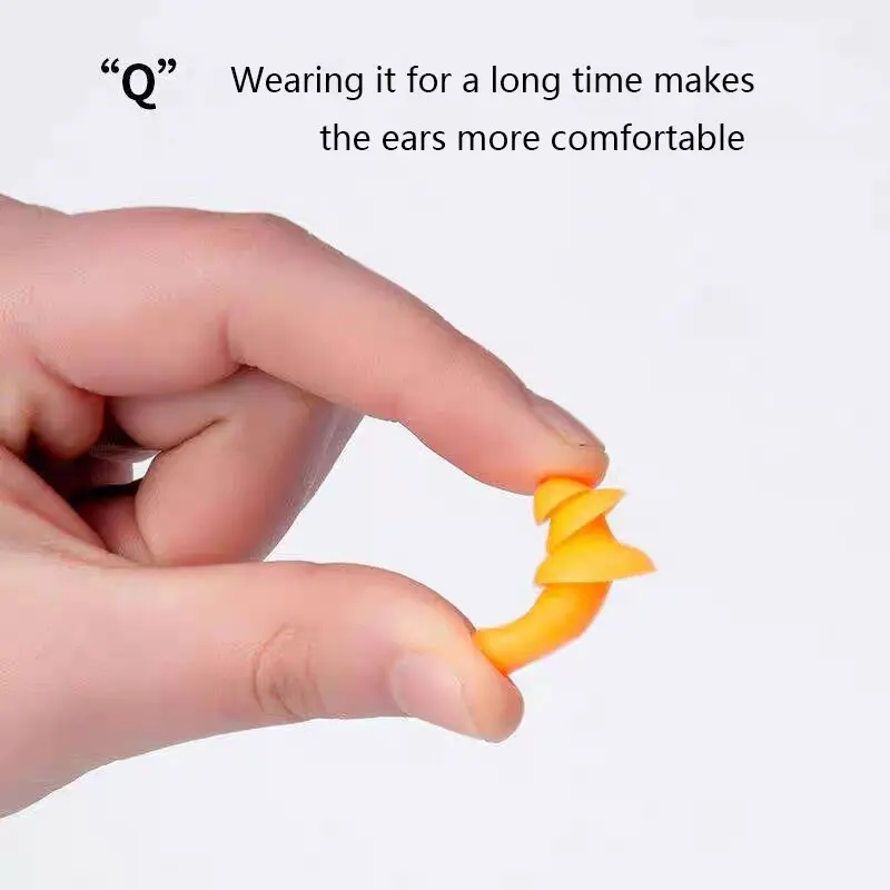 5pcs Earplugs Soft Silicone Corded Ear Protector Soundproof Earmuffs Noise Protection Earplugs Sleep Snoring Reusable EarPlugs