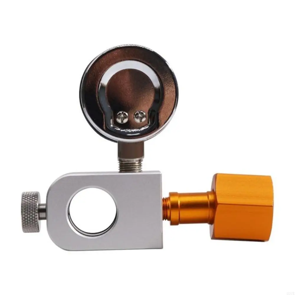 CGA320/W21.8 CO2 Refilling Adapter Replacement with 3500Psi Pressure Gauge Soda Bottle Inflator Connector Instrument