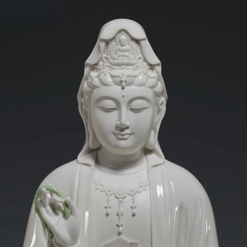 

12 to 19 inch white porcelain Guanyin Buddha statue