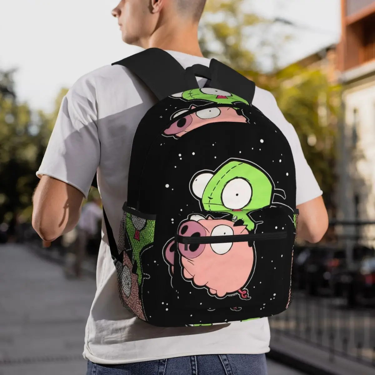 Invader Zim Art Backpack Daypack Large Capacity Kids BookBag School Bag Shoulder Bags for Men Women