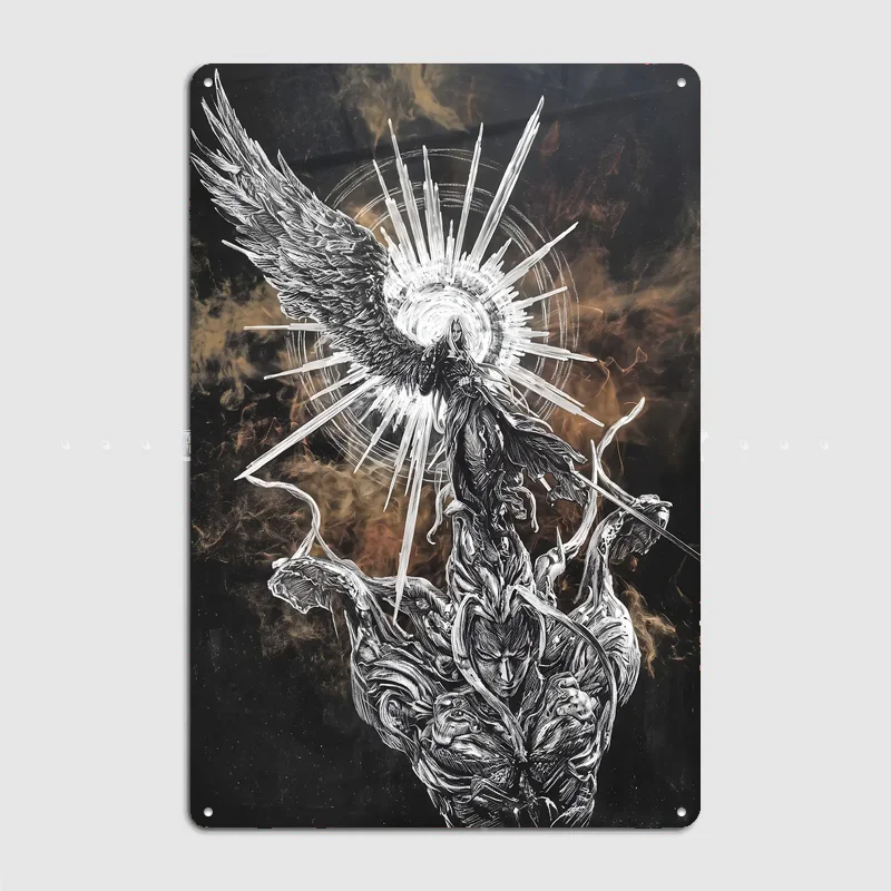 Sephiroth One-Winged Angel Final Fantasy Poster Metal Sign Custom Room Decoration Bedroom Indoor Decor Home Wall Decor Posters