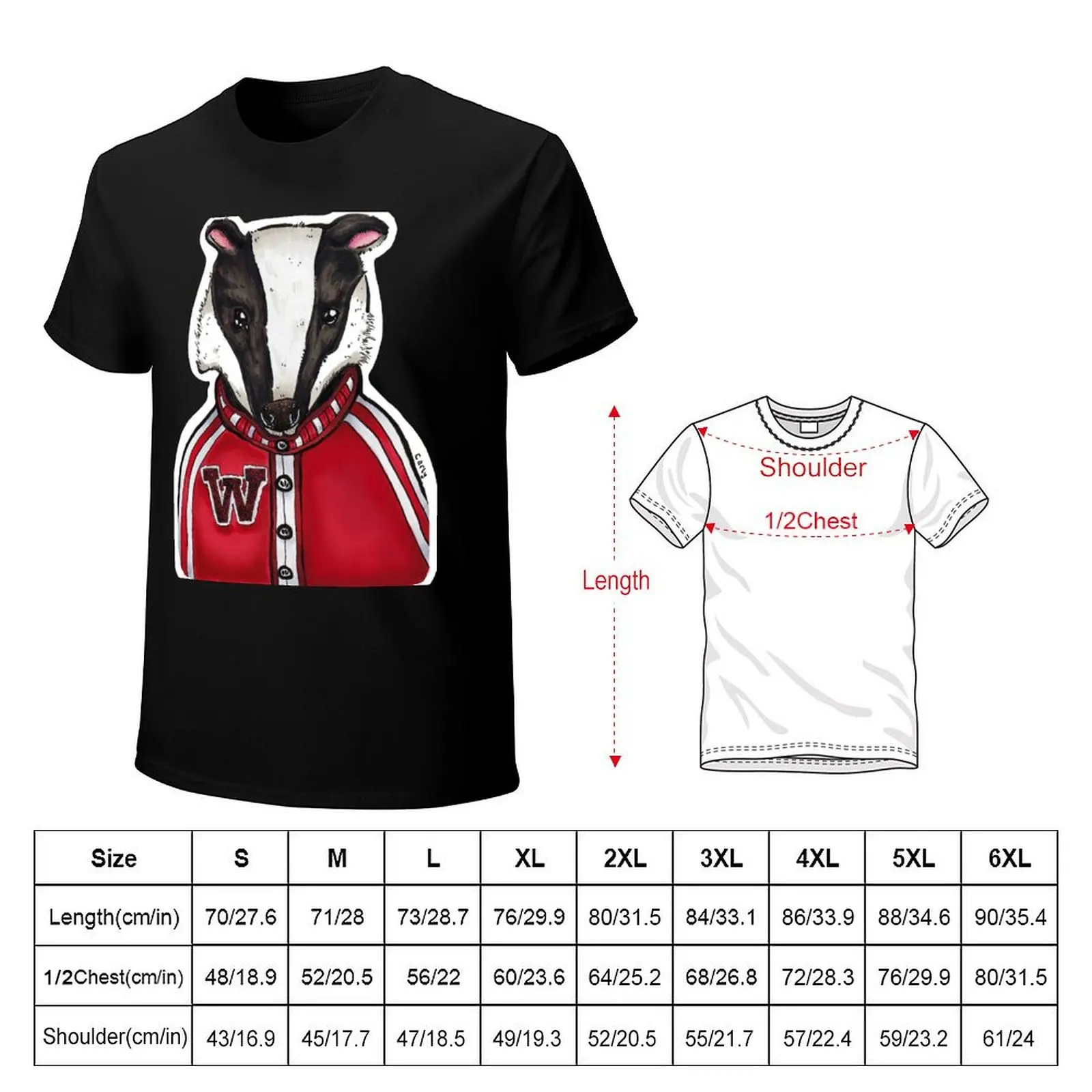 Retro Badger T-Shirt Work Wear Breathable Tee