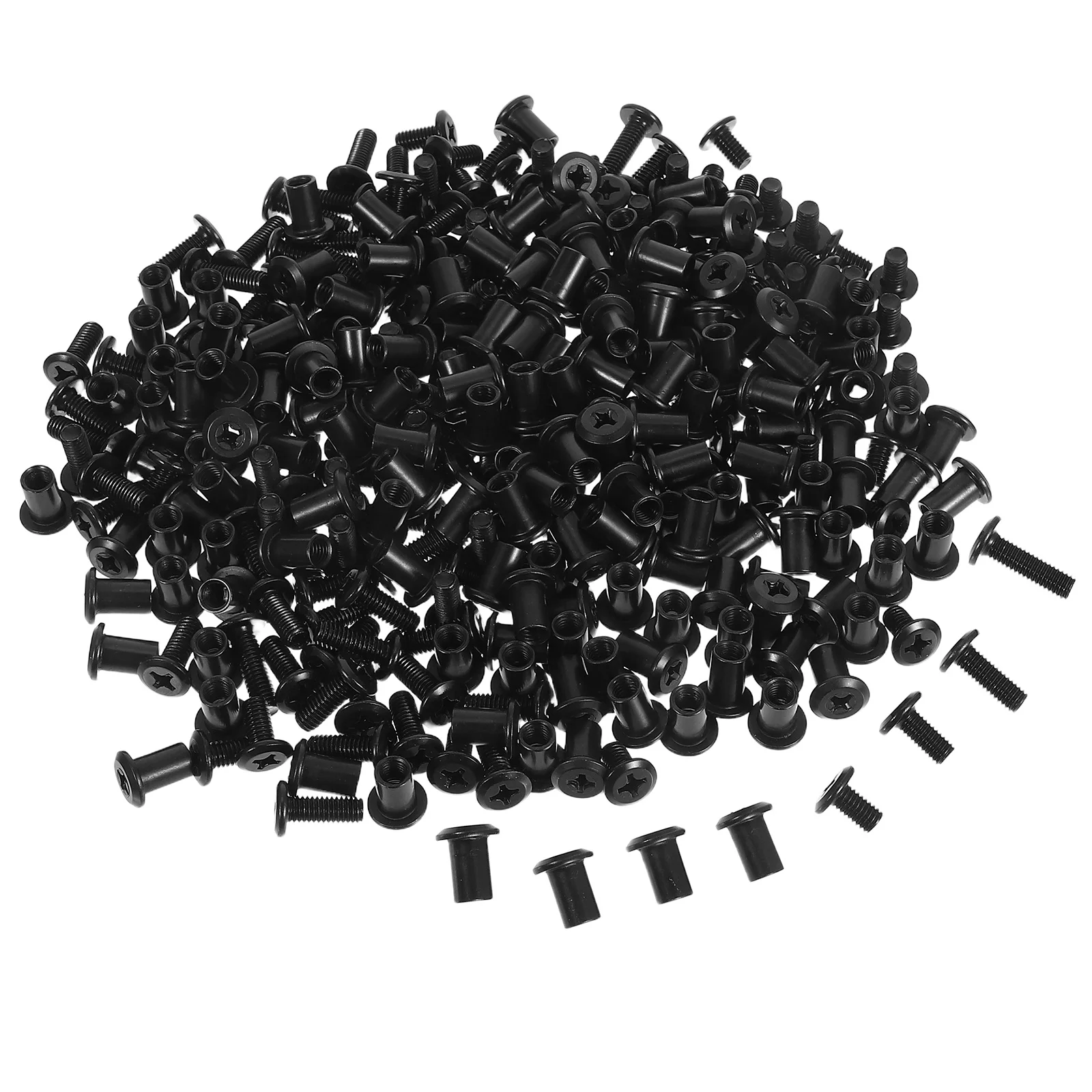 

170 Sets Connector Screw Fasteners with Screws Connecting Bolts Bed Frame Hardware Fittings Furniture Anchor and