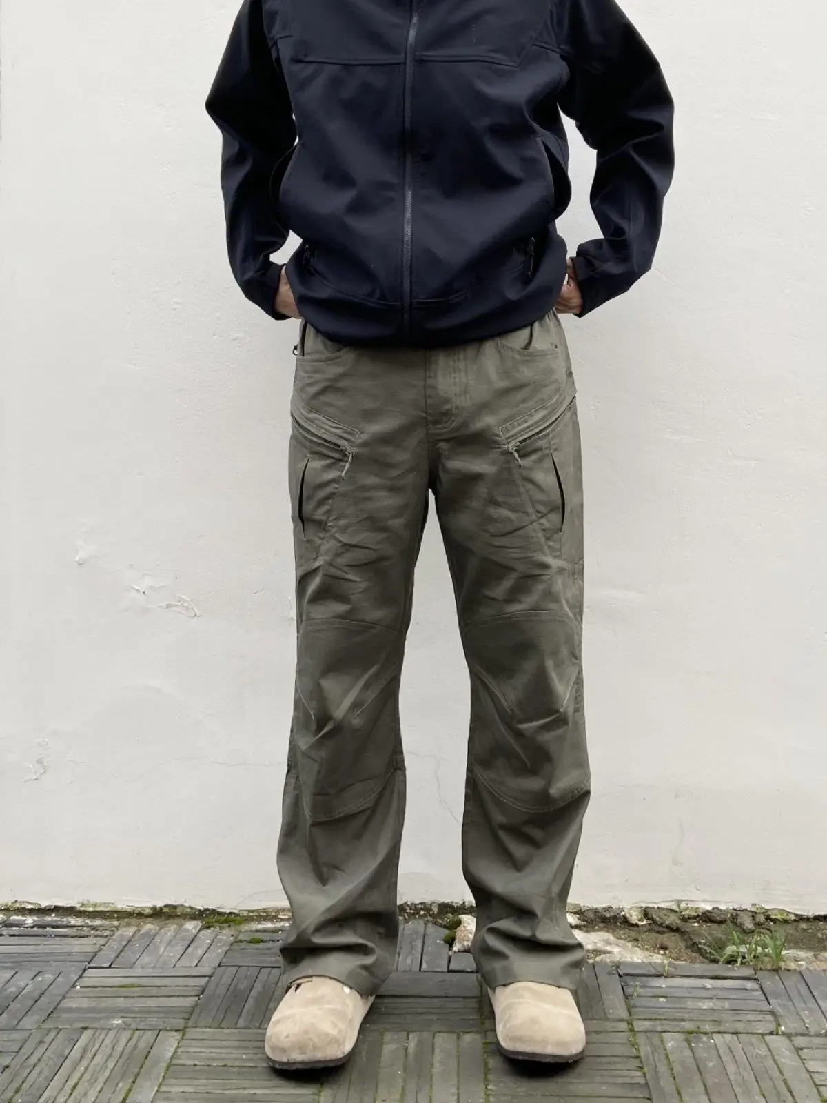 

American Sle Retro Multi-ket Work Pants Men's Casual Straight Leg Long Pants Spring Trend Street Sle Versatile Loose Fit