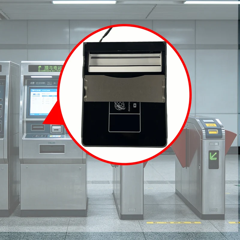 LONVILL Passport Chip Reading Device CCID PC SC Protocols Plug-and-play Passport Barcode Scanner for Self-service Machine