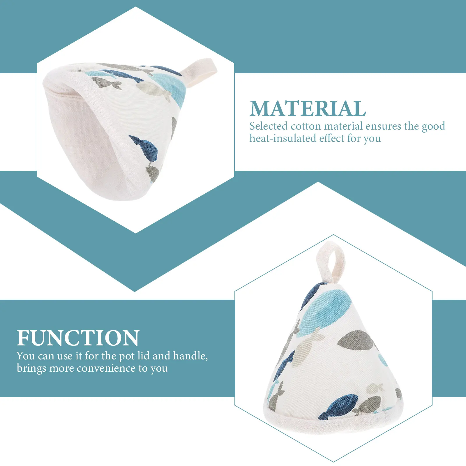 

Thickened Cotton Pot Lid Cover Heat-Insulated Kitchen Accessory Anti-Scald Handle Protector Triangular Design Cooking