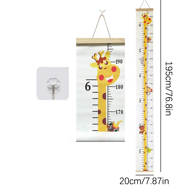 Wooden Wall Hanging Wall Sticker For Kids Room Decoration Height Measure Ruler Wallpaper Baby Growth Chart Decor On The Wall