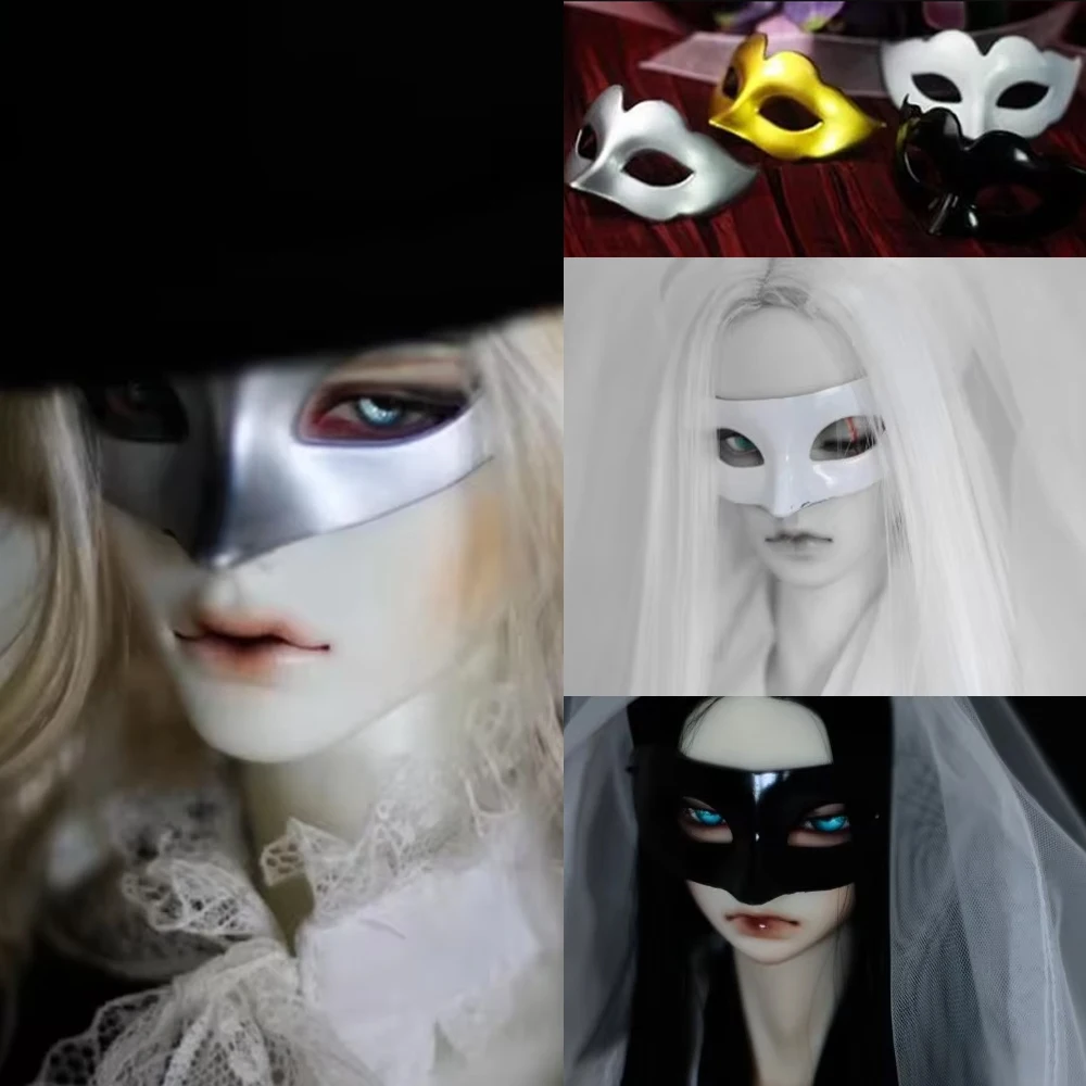 M0354 children handmade toy 1/6 1/3 1/4 uncle Doll BJD/SD doll clothes props Accessories black gold black party mask 1pcs