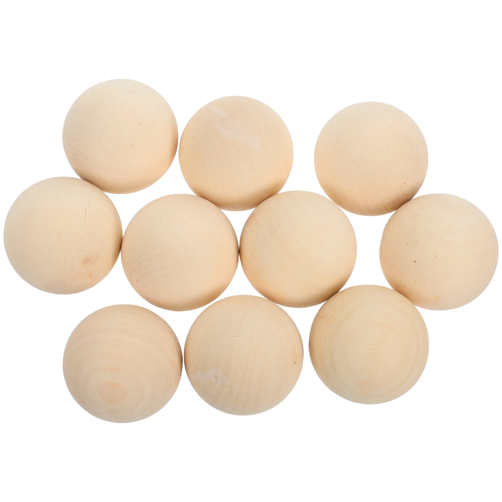 10 pçs grandes contas de madeira não porosas bolas de madeira redondas sólidas para projetos de artesanato crianças diy pintura decoração bolas de artesanato de madeira