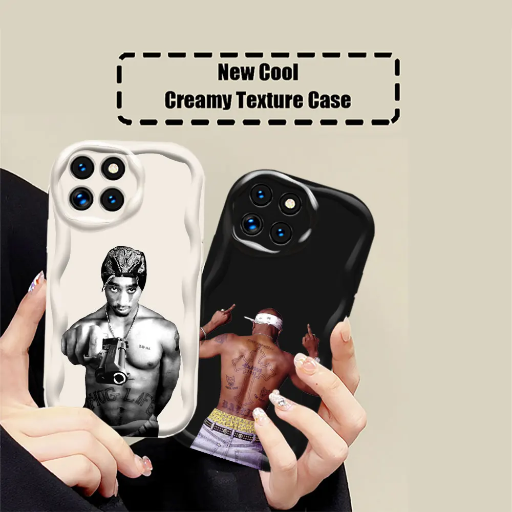 

Rap 2pac Tupac Rapper Phone Case For Xiaomi Mi 14 12 11 Poco X6 X5 X4 X3 M6 M4 M3 F4 F3 Pro GT Nfc Lite C61 C31 5G 3D Wave Cover