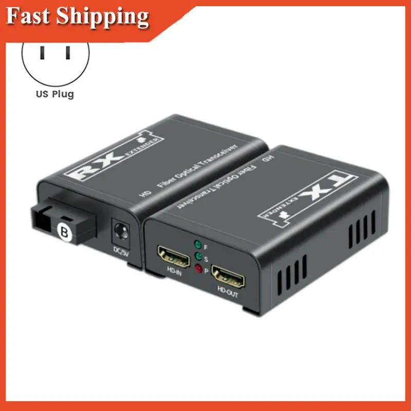 Efficiënte 3 km-compatibele glasvezelverlenger 1080P HD naar glasvezel videozenderontvanger Converteer enkele SC-vezel US Pl