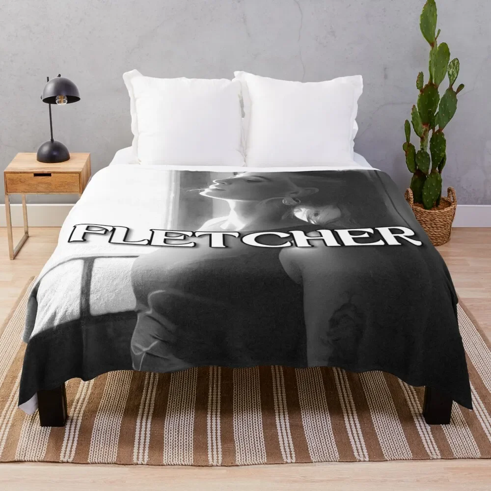 Fletcher Large Print Throw Blanket Vintage Fashion Sofas Soft Big Personalized Gift Blankets