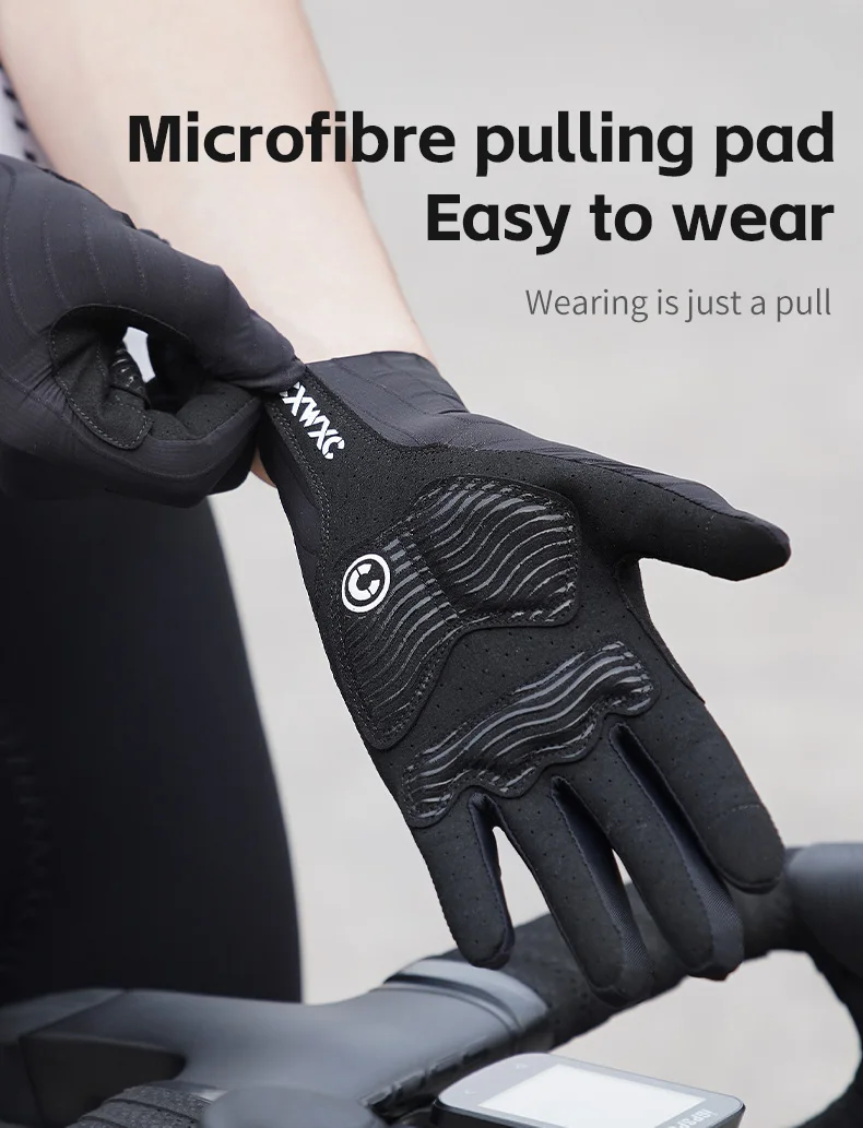 CXWXC Fahrradhandschuhe Vollfinger Fahrrad Sporthandschuhe Herren Damen Touchscreen Atmungsaktiv Fitnessstudio Motorrad Camping Wandern Fäustlinge – Detail 11