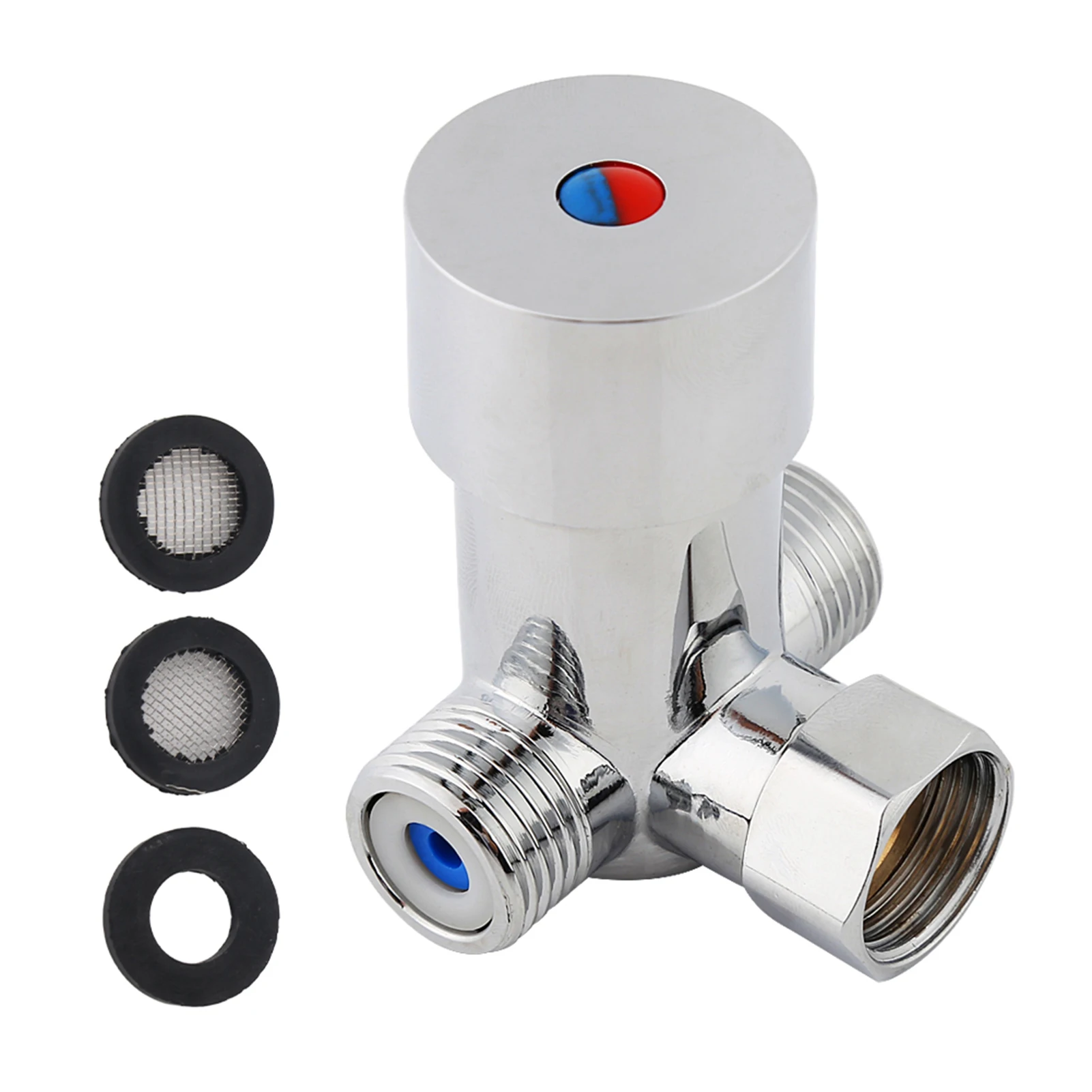 

Hot Cold Water Valve G1/2 Hot Cold Water Mixing Valve Mixer Temperature Control for Automatic Faucet Water Mixing Valve