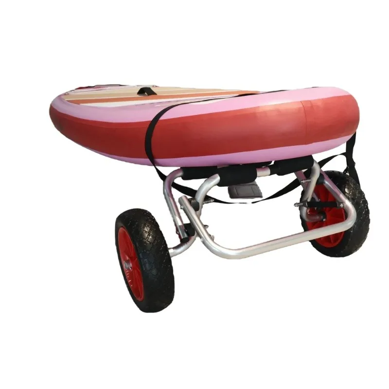 Aluminum Foldable Kayak Cart - Adjustable Strap SUP Hand Truck with Fiberglass & Hard Plastic Parts