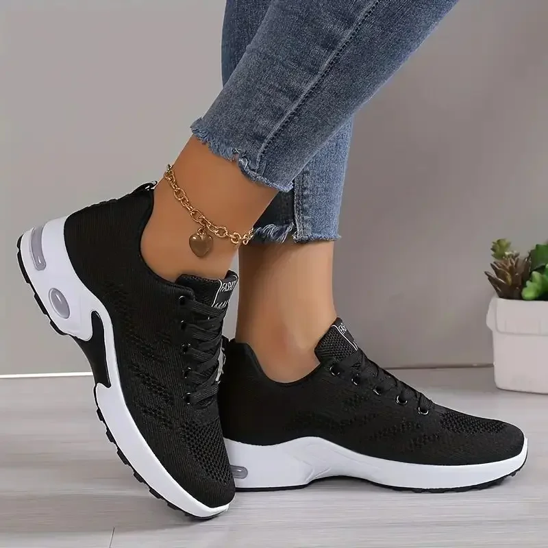 Plus Size Breathable Running Shoes for Women 2025 Fashion Air Cushion Platform Sneakers Woman Lightweight Casual Sports Shoes image 5