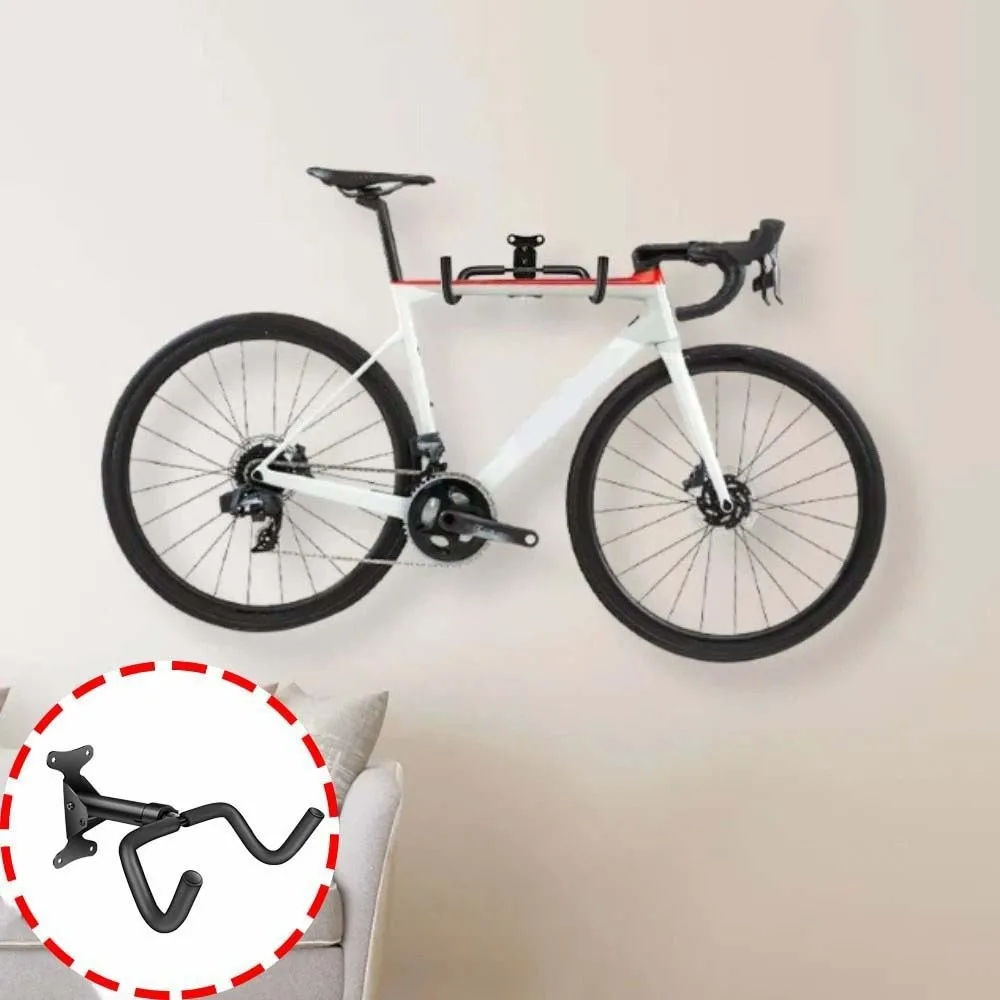

Foldable Design Beam Bicycle Frame Heavy Duty Storage 360 Degree Rotating Rack Stretchable Bike Holder Double Hook Scalable