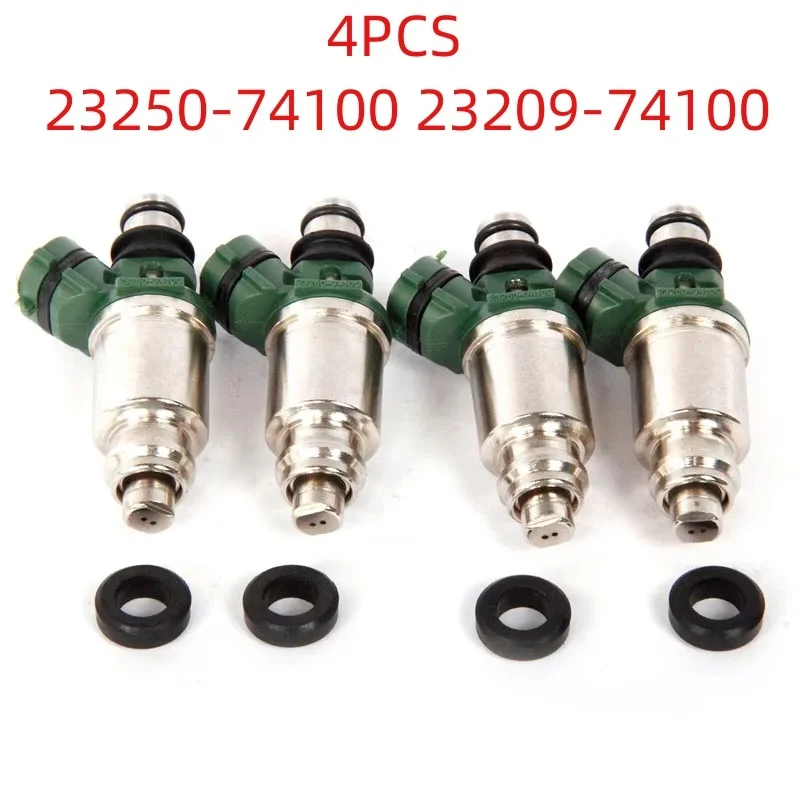 4Pcs 23250-74100 23209-74100 Fuel Injector Nozzle For Toyota Camry 2.2L 1992 1993 1994 1995 1996 1997 1998 1999 2000